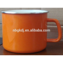 2015 best selling products white color steel enamel Mugs